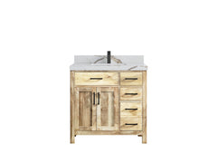 Malibu Mango Wood 36 in. W x 22 in. D Center Sink Bathroom Vanity - photo 18