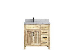 Malibu Mango Wood 36 in. W x 22 in. D Left Offset Sink Bathroom Vanity - photo 11