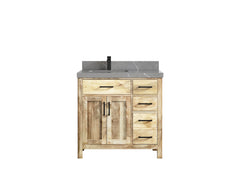 Malibu Mango Wood 36 in. W x 22 in. D Left Offset Sink Bathroom Vanity - photo 26