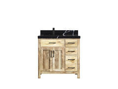 Malibu Mango Wood 36 in. W x 22 in. D Left Offset Sink Bathroom Vanity - photo 13