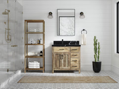 Malibu Mango Wood 36 in. W x 22 in. D Left Offset Sink Bathroom Vanity - photo 18