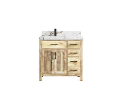 Malibu Mango Wood 36 in. W x 22 in. D Left Offset Sink Bathroom Vanity - photo 27