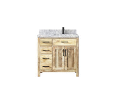 Malibu Mango Wood 36 in. W x 22 in. D Right Offset Sink Bathroom Vanity - photo 27