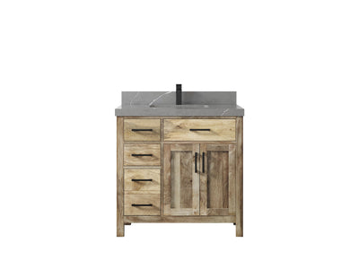 Malibu Mango Wood 36" W x 22" D Center Sink Vanity for a Luxe Bathroom Look - Willow Bath and Vanity