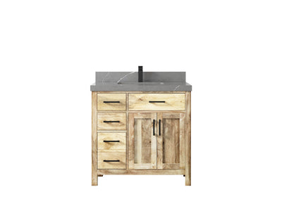 Malibu Mango Wood 36" W x 22" D Center Sink Vanity for a Luxe Bathroom Look - Willow Bath and Vanity