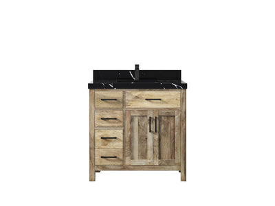 Malibu Mango Wood 36" W x 22" D Center Sink Vanity for a Luxe Bathroom Look - Willow Bath and Vanity