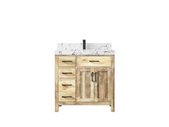 Malibu Mango Wood 36 in. W x 22 in. D Center Sink Bathroom Vanity - photo 48