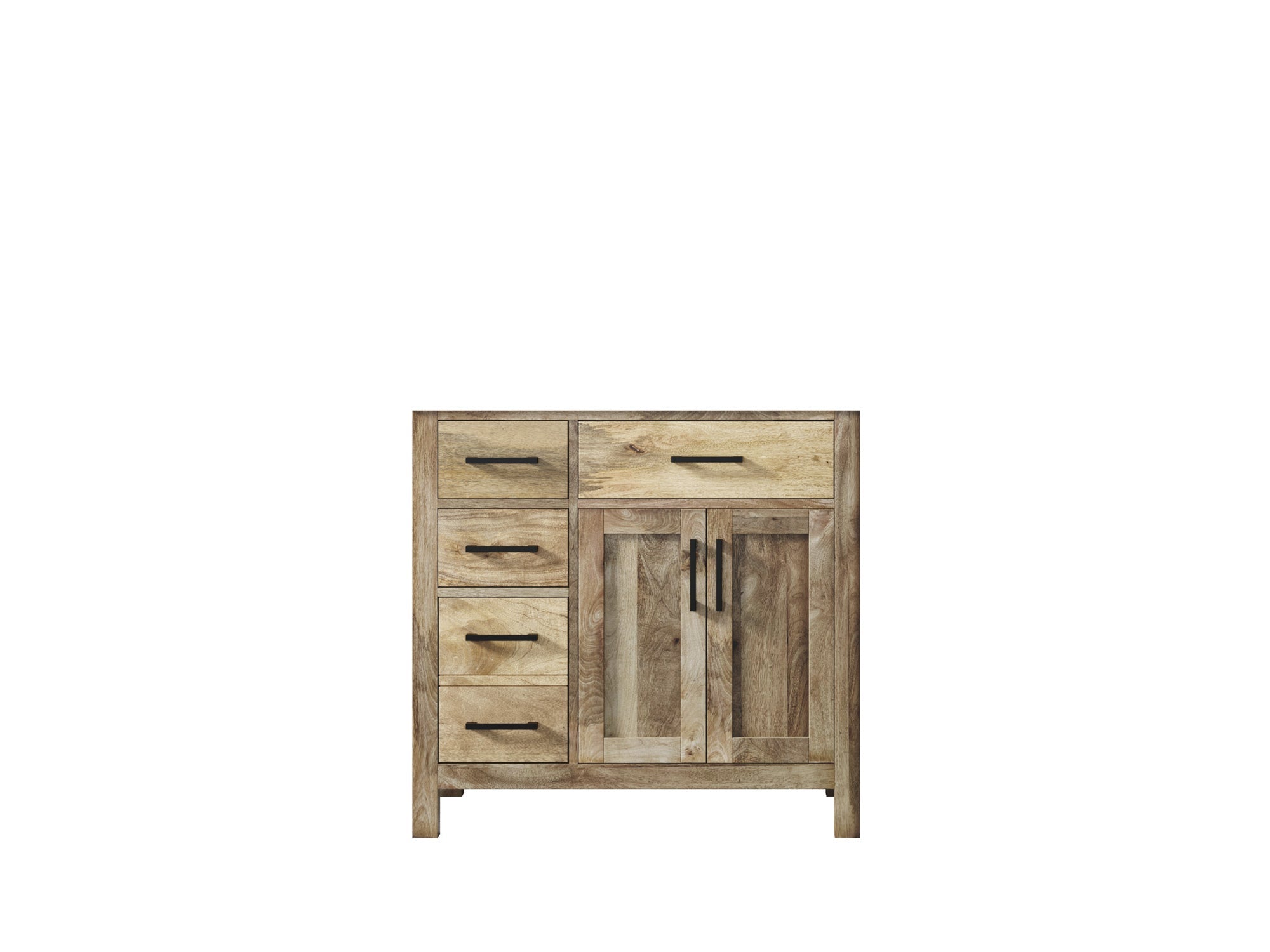 Malibu Mango Wood 36" W x 22" D Center Sink Vanity for a Luxe Bathroom Look - Willow Bath and Vanity