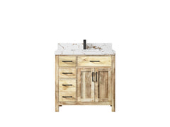 Malibu Mango Wood 36 in. W x 22 in. D Center Sink Bathroom Vanity - photo 44