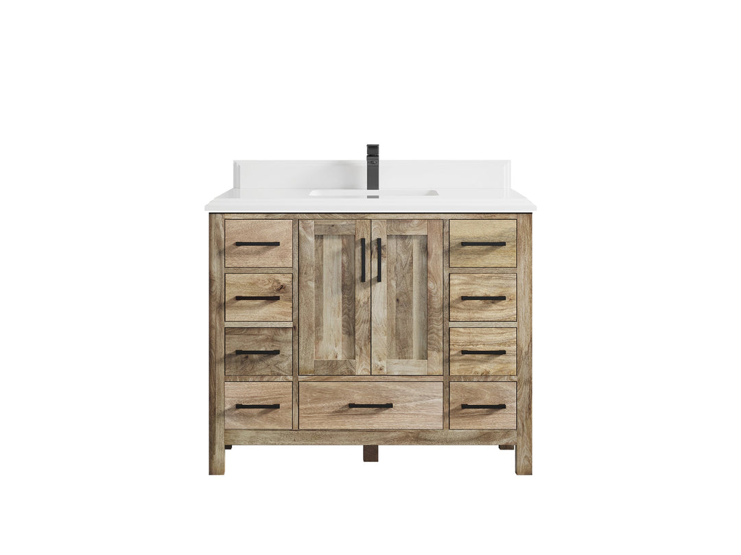 Malibu Mango Wood 42 in. W x 22 in. D Single Sink Bathroom Vanity - Willow Bath and Vanity
