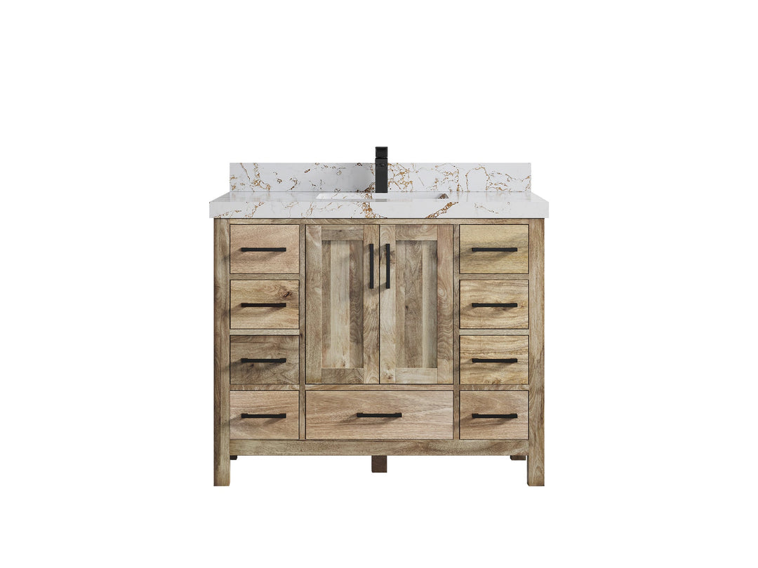 Malibu Mango Wood 42 in. W x 22 in. D Single Sink Bathroom Vanity - Willow Bath and Vanity
