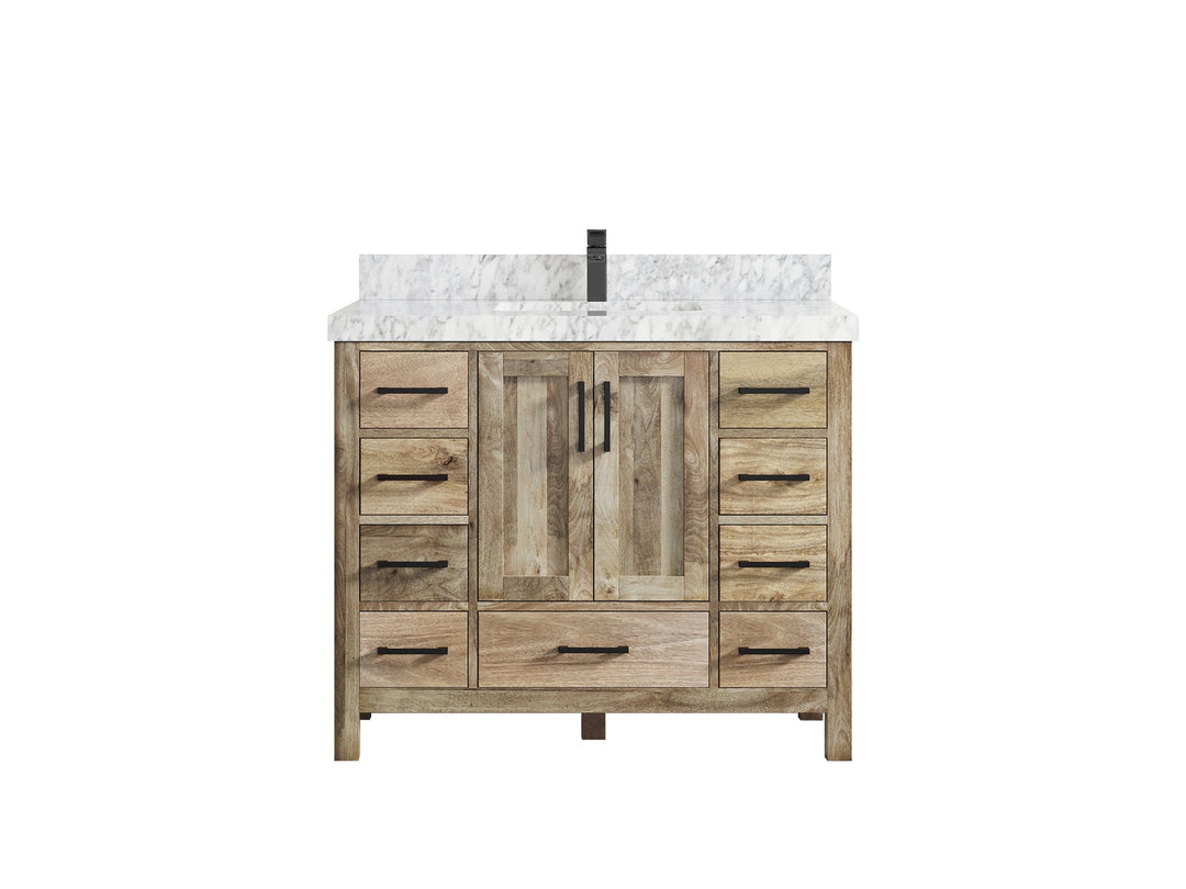 Malibu Mango Wood 42 in. W x 22 in. D Single Sink Bathroom Vanity - Willow Bath and Vanity