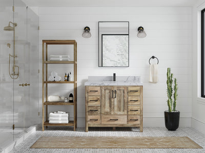Malibu Mango Wood 42 in. W x 22 in. D Single Sink Bathroom Vanity - Willow Bath and Vanity