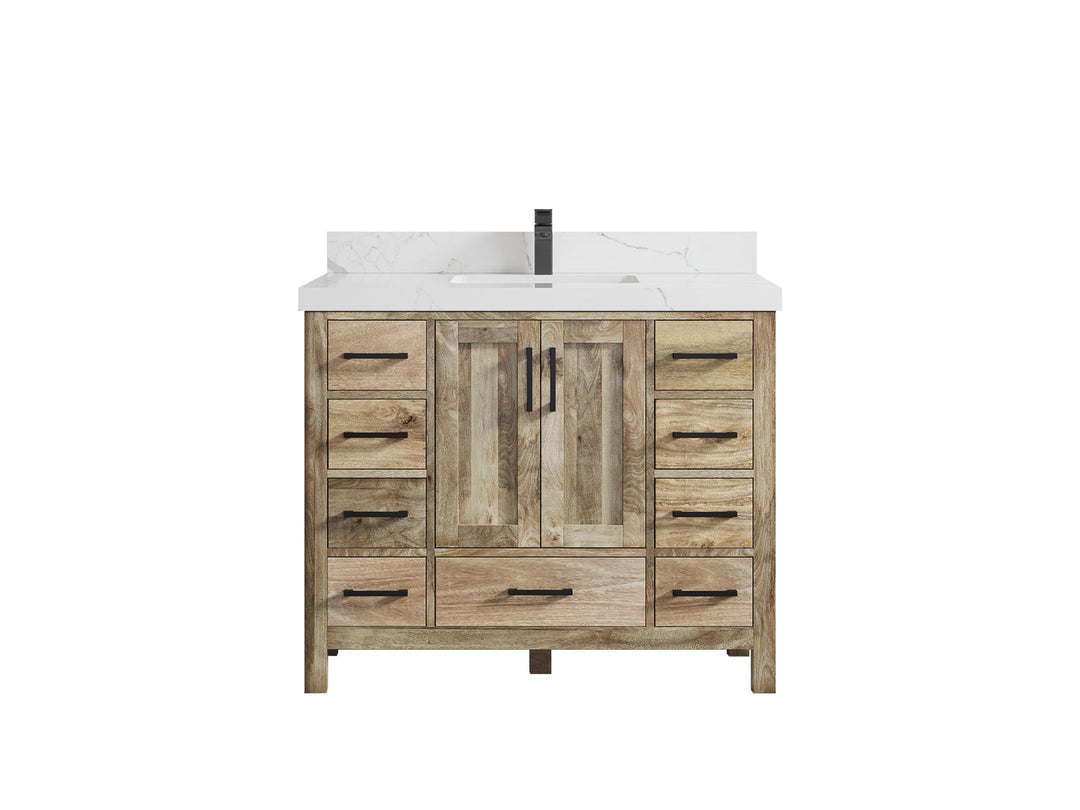 Malibu Mango Wood 42 in. W x 22 in. D Single Sink Bathroom Vanity - Willow Bath and Vanity