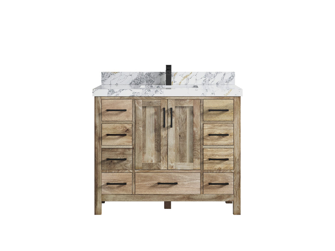Malibu Mango Wood 42 in. W x 22 in. D Single Sink Bathroom Vanity - Willow Bath and Vanity