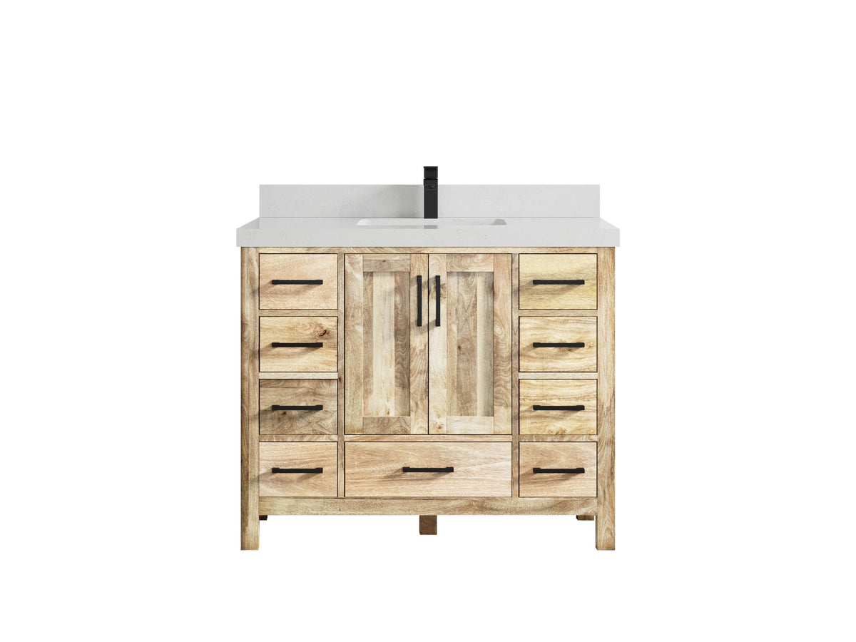 Malibu Mango Wood 42 in. W x 22 in. D Single Sink Bathroom Vanity - Willow Bath and Vanity