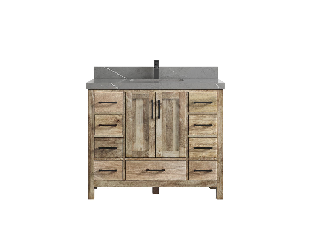 Malibu Mango Wood 42 in. W x 22 in. D Single Sink Bathroom Vanity - Willow Bath and Vanity