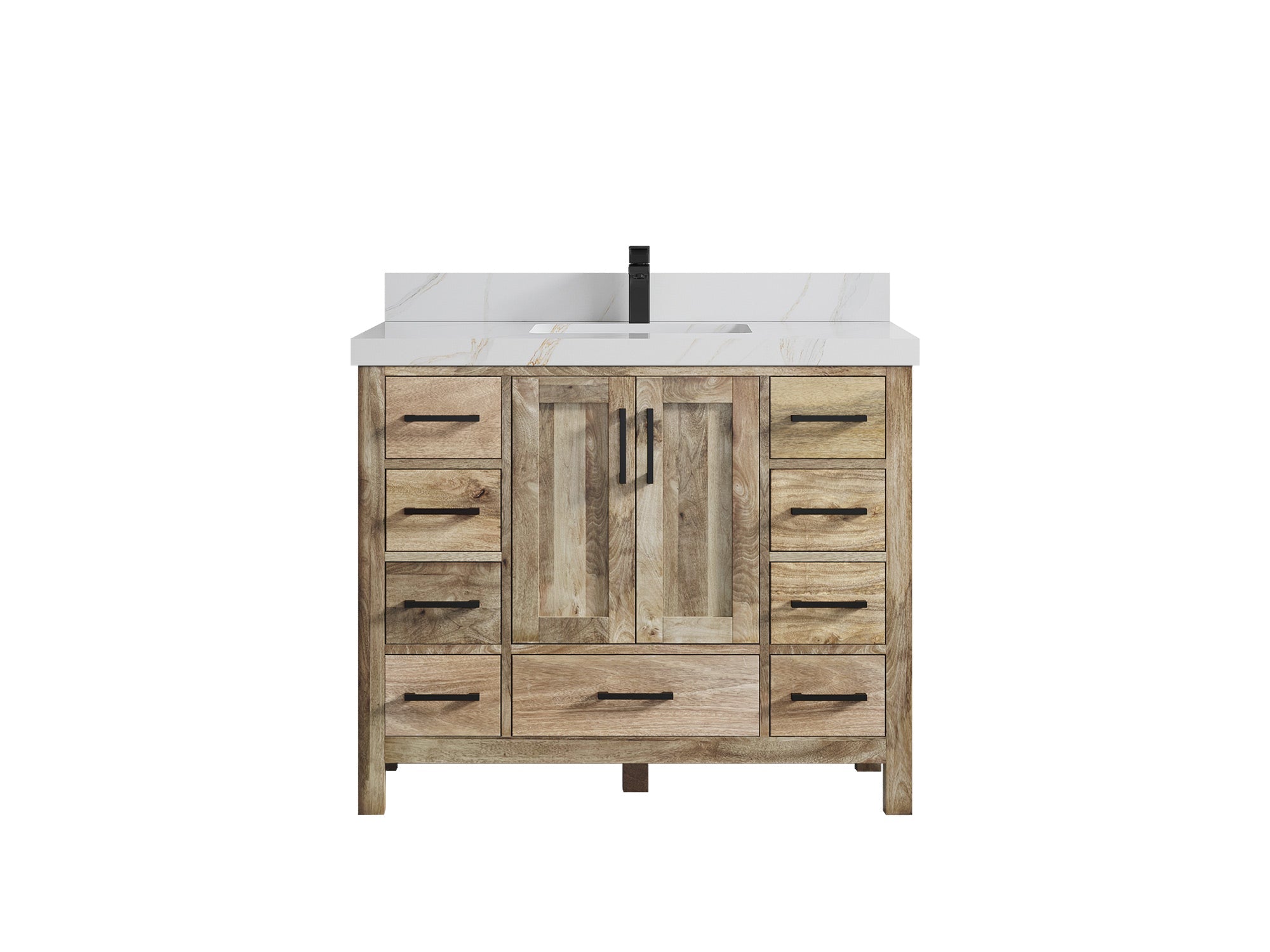 Malibu Mango Wood 42 in. W x 22 in. D Single Sink Bathroom Vanity - Willow Bath and Vanity