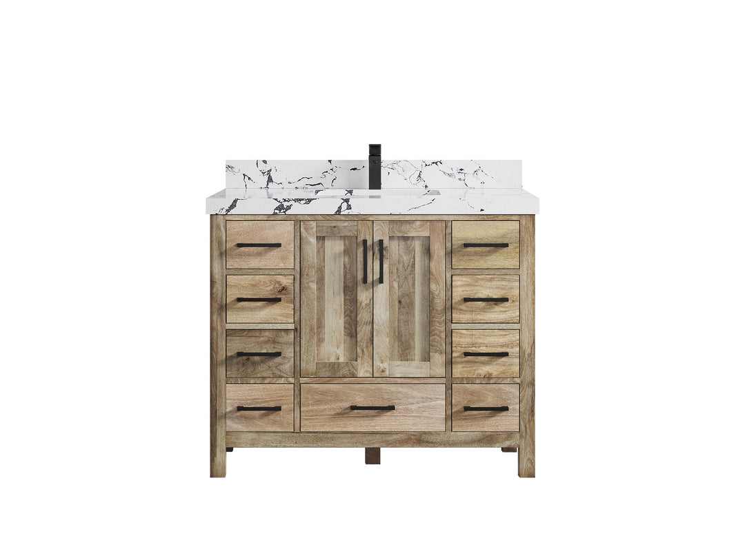 Malibu Mango Wood 42 in. W x 22 in. D Single Sink Bathroom Vanity - Willow Bath and Vanity