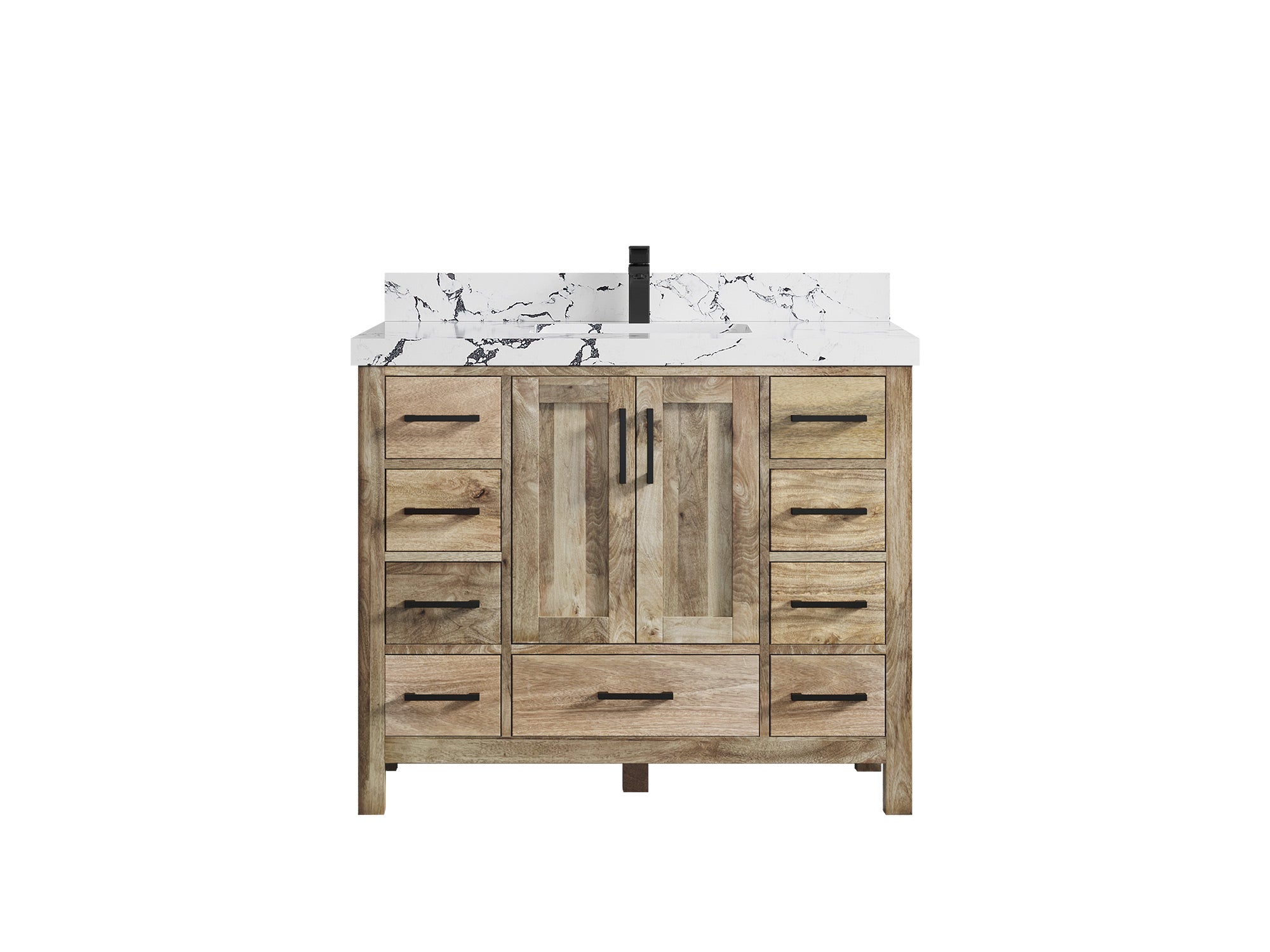 Malibu Mango Wood 42 in. W x 22 in. D Single Sink Bathroom Vanity - Willow Bath and Vanity