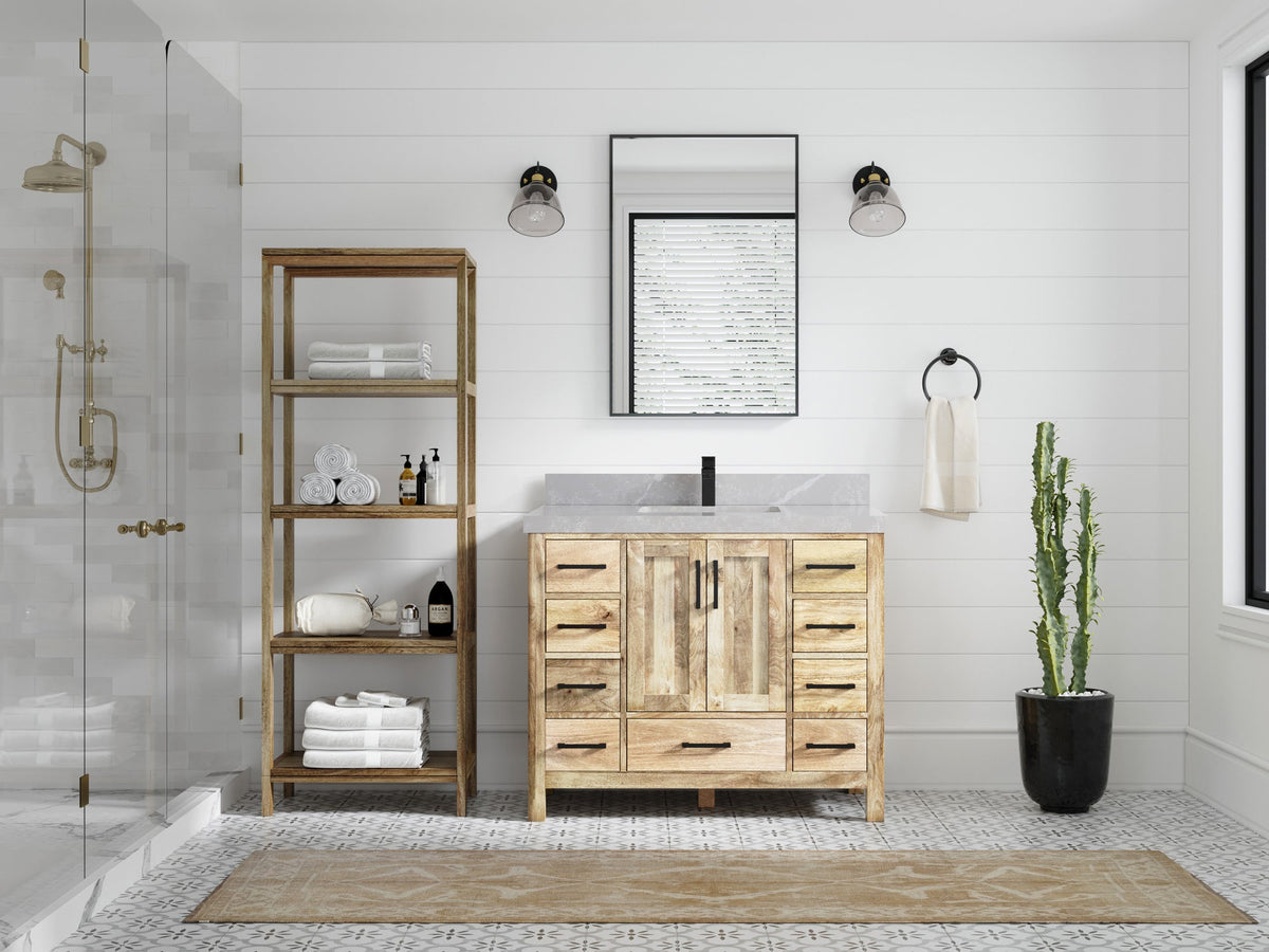 Malibu Mango Wood 42 in. W x 22 in. D Single Sink Bathroom Vanity - Willow Bath and Vanity