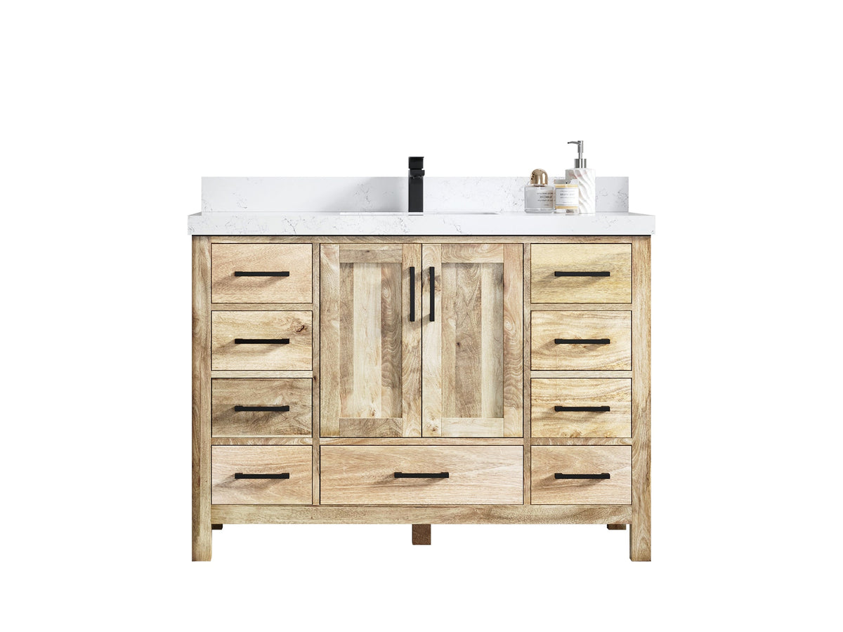 Malibu Mango Wood 48 in. W x 22 in. D Single Sink Bathroom Vanity - Willow Bath and Vanity