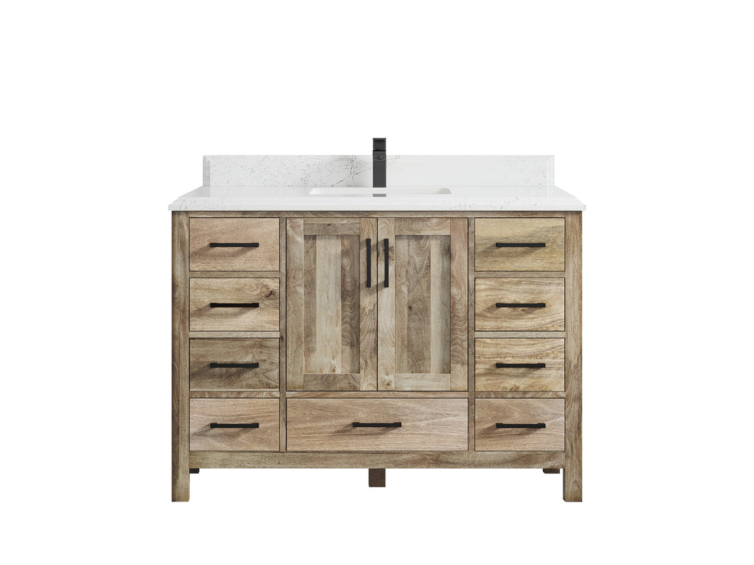 Malibu Mango Wood 48 in. W x 22 in. D Single Sink Bathroom Vanity - Willow Bath and Vanity