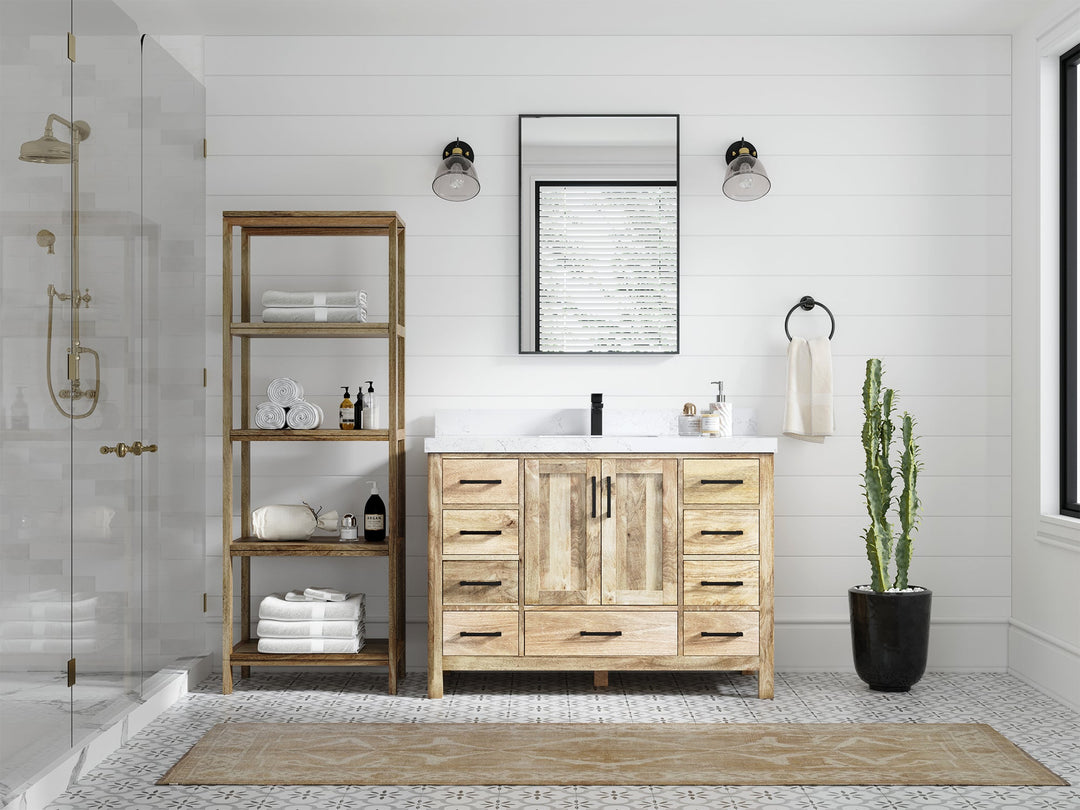 Malibu Mango Wood 48 in. W x 22 in. D Single Sink Bathroom Vanity - Willow Bath and Vanity