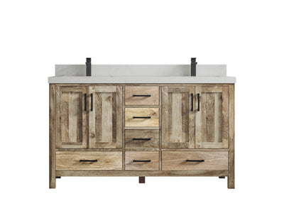 Malibu Mango Wood 60 in. W x 22 in. D Double Sink Bathroom Vanity - Willow Bath and Vanity