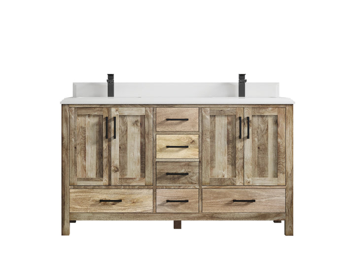 Malibu Mango Wood 60 in. W x 22 in. D Double Sink Bathroom Vanity - photo 21