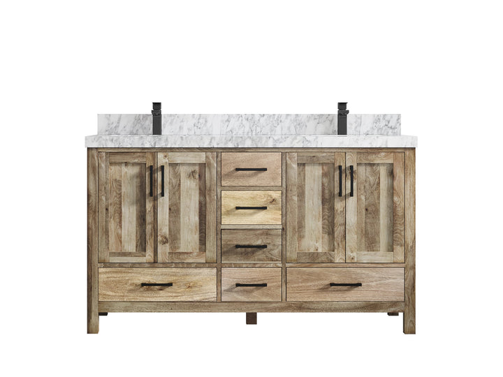 Malibu Mango Wood 60 in. W x 22 in. D Double Sink Bathroom Vanity - photo 17