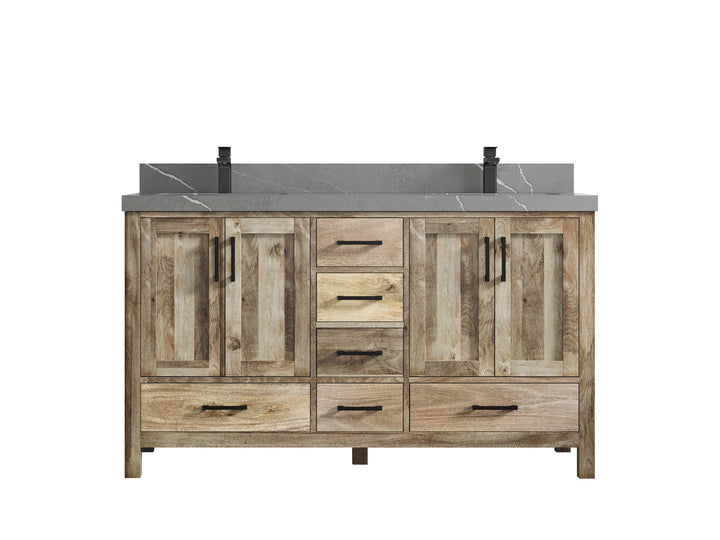 Malibu Mango Wood 60 in. W x 22 in. D Double Sink Bathroom Vanity - photo 23
