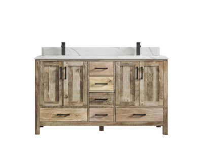 Malibu Mango Wood 60 in. W x 22 in. D Double Sink Bathroom Vanity - Willow Bath and Vanity