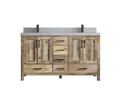 Malibu Mango Wood 60 in. W x 22 in. D Double Sink Bathroom Vanity - Willow Bath and Vanity