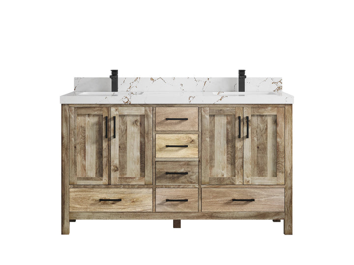 Malibu Mango Wood 60 in. W x 22 in. D Double Sink Bathroom Vanity - photo 24