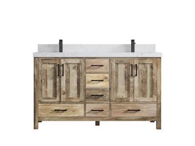 Malibu Mango Wood 60 in. W x 22 in. D Double Sink Bathroom Vanity - Willow Bath and Vanity