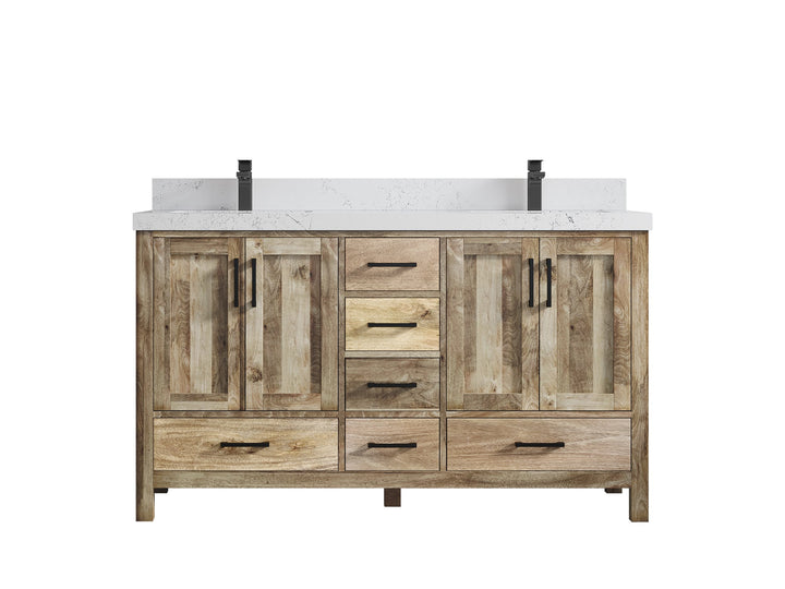 Malibu Mango Wood 60 in. W x 22 in. D Double Sink Bathroom Vanity - photo 22