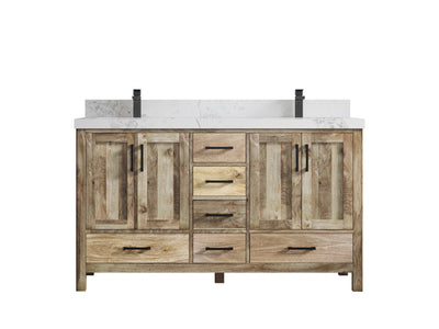 Malibu Mango Wood 60 in. W x 22 in. D Double Sink Bathroom Vanity - Willow Bath and Vanity