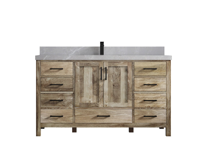 Malibu Mango Wood 60 in. W x 22 in. D Single Sink Bathroom Vanity - photo 40