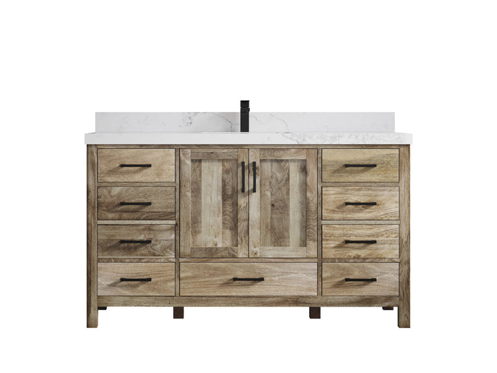 Malibu Mango Wood 60 in. W x 22 in. D Single Sink Bathroom Vanity - photo 22