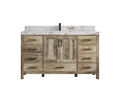 Malibu Mango Wood 60 in. W x 22 in. D Single Sink Bathroom Vanity - Willow Bath and Vanity