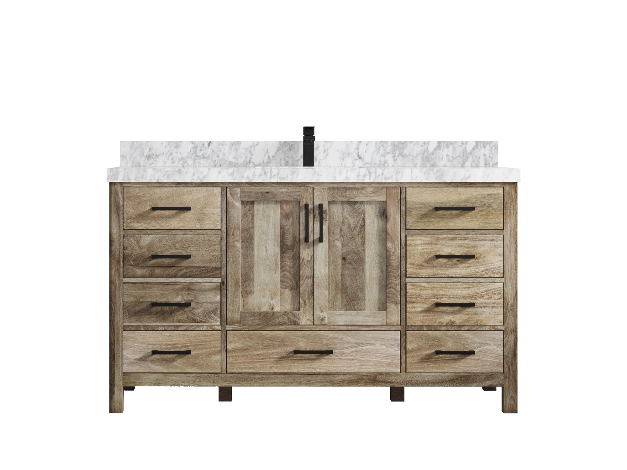 Malibu Mango Wood 60 in. W x 22 in. D Single Sink Bathroom Vanity - Willow Bath and Vanity