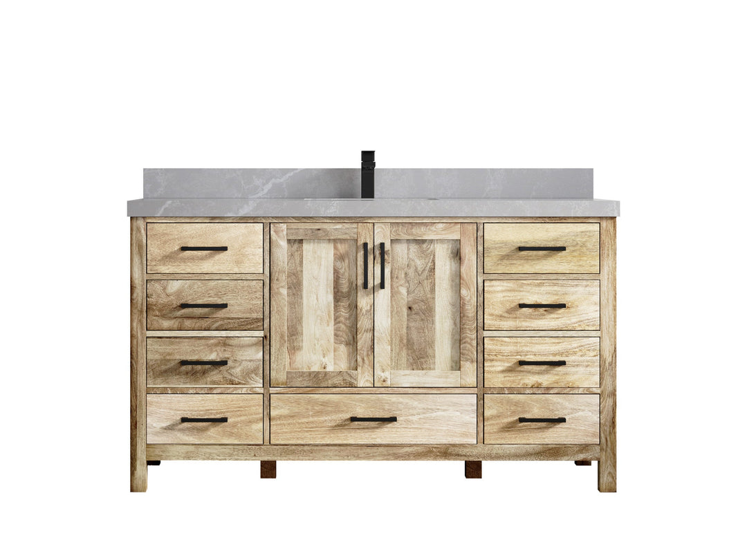 Malibu Mango Wood 60 in. W x 22 in. D Single Sink Bathroom Vanity - Willow Bath and Vanity