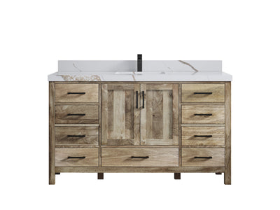 Malibu Mango Wood 60 in. W x 22 in. D Single Sink Bathroom Vanity - Willow Bath and Vanity