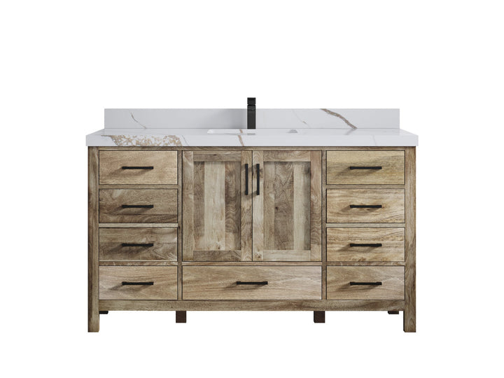 Malibu Mango Wood 60 in. W x 22 in. D Single Sink Bathroom Vanity - photo 18