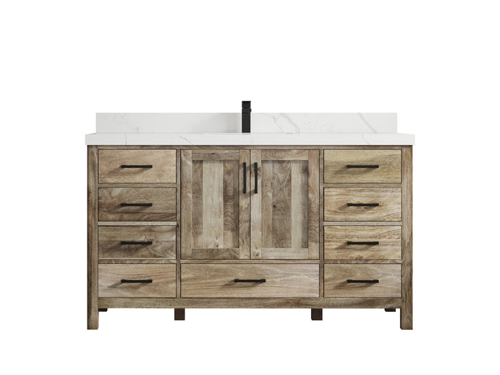 Malibu Mango Wood 60 in. W x 22 in. D Single Sink Bathroom Vanity - photo 20