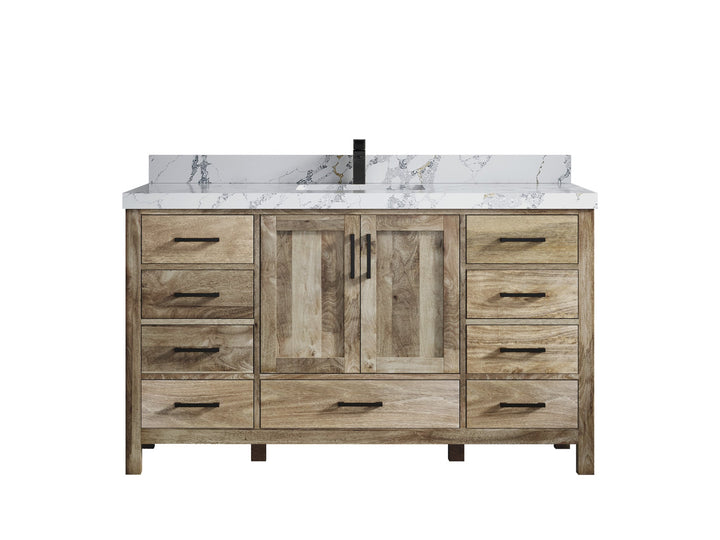 Malibu Mango Wood 60 in. W x 22 in. D Single Sink Bathroom Vanity - photo 24