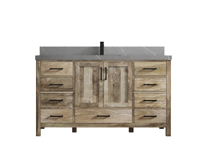 Malibu Mango Wood 60 in. W x 22 in. D Single Sink Bathroom Vanity - photo 42