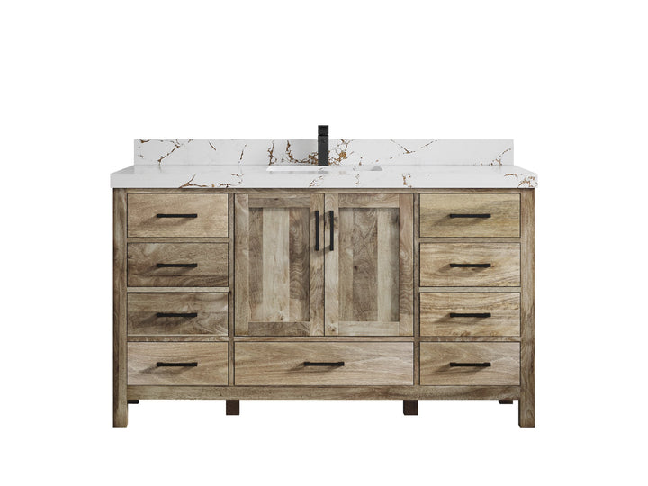 Malibu Mango Wood 60 in. W x 22 in. D Single Sink Bathroom Vanity - photo 44