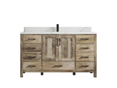 Malibu Mango Wood 60 in. W x 22 in. D Single Sink Bathroom Vanity - Willow Bath and Vanity